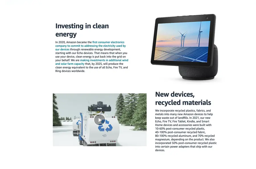 Amazon Devices Sustainability — A More Sustainable Design