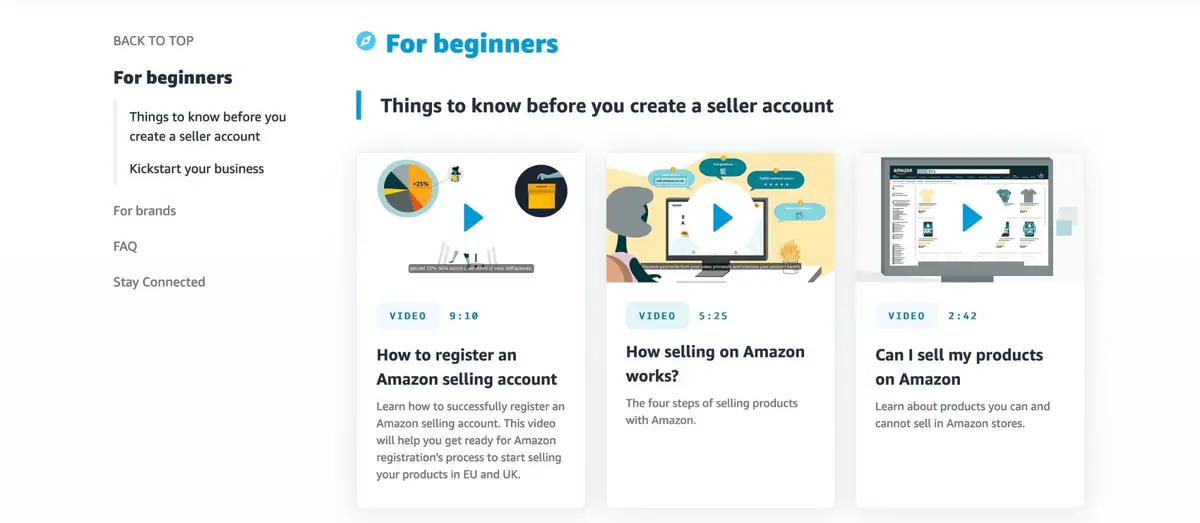 Amazon Seller Central — For beginners: Seller University